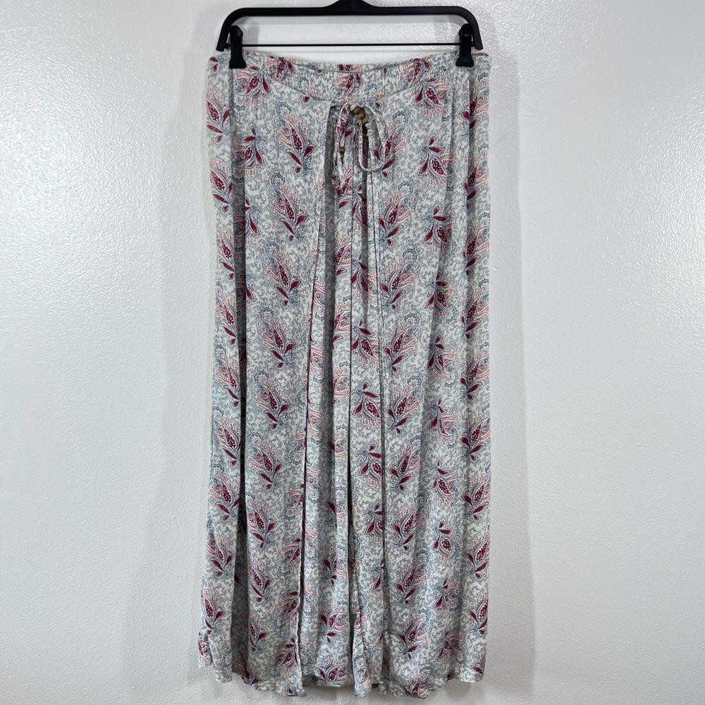 Ralph Lauren Denim & Supply Palazzo Pants M Boho Paisley Wide Leg Drawstring